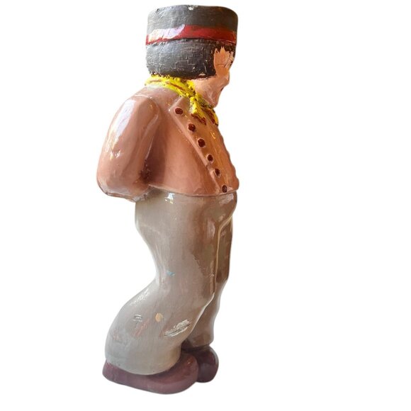 Art Deco Hand-Painted Ceramic Bellhop Figurine 8" Tall Collectible Vintage - Picture 8 of 9